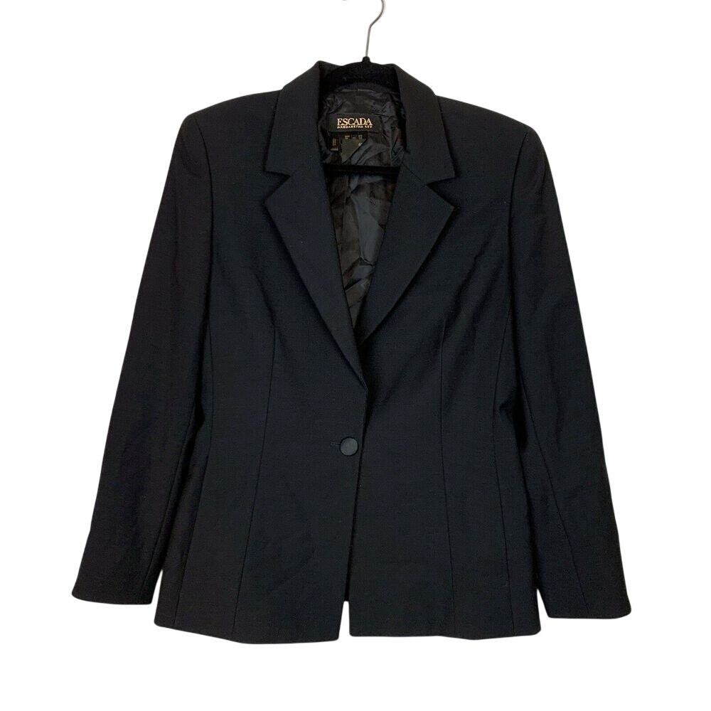 Escada Margaretha Ley Wool Blazer Women's Black Size 40